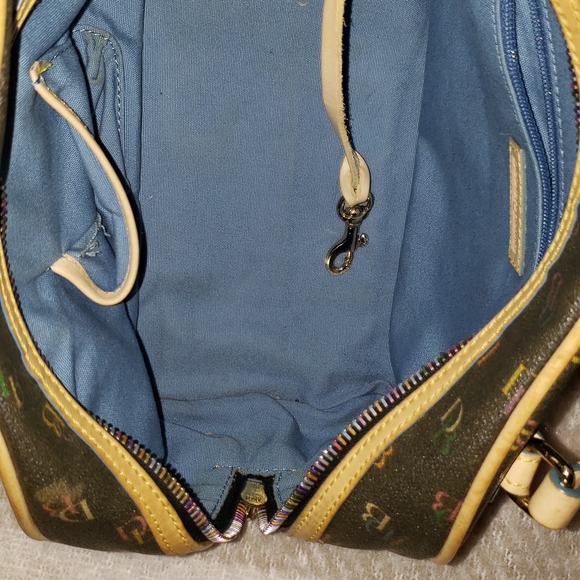 Dooney & Bourke Black Multicolor Monogram Shoulder Bag - Picture 5 of 7